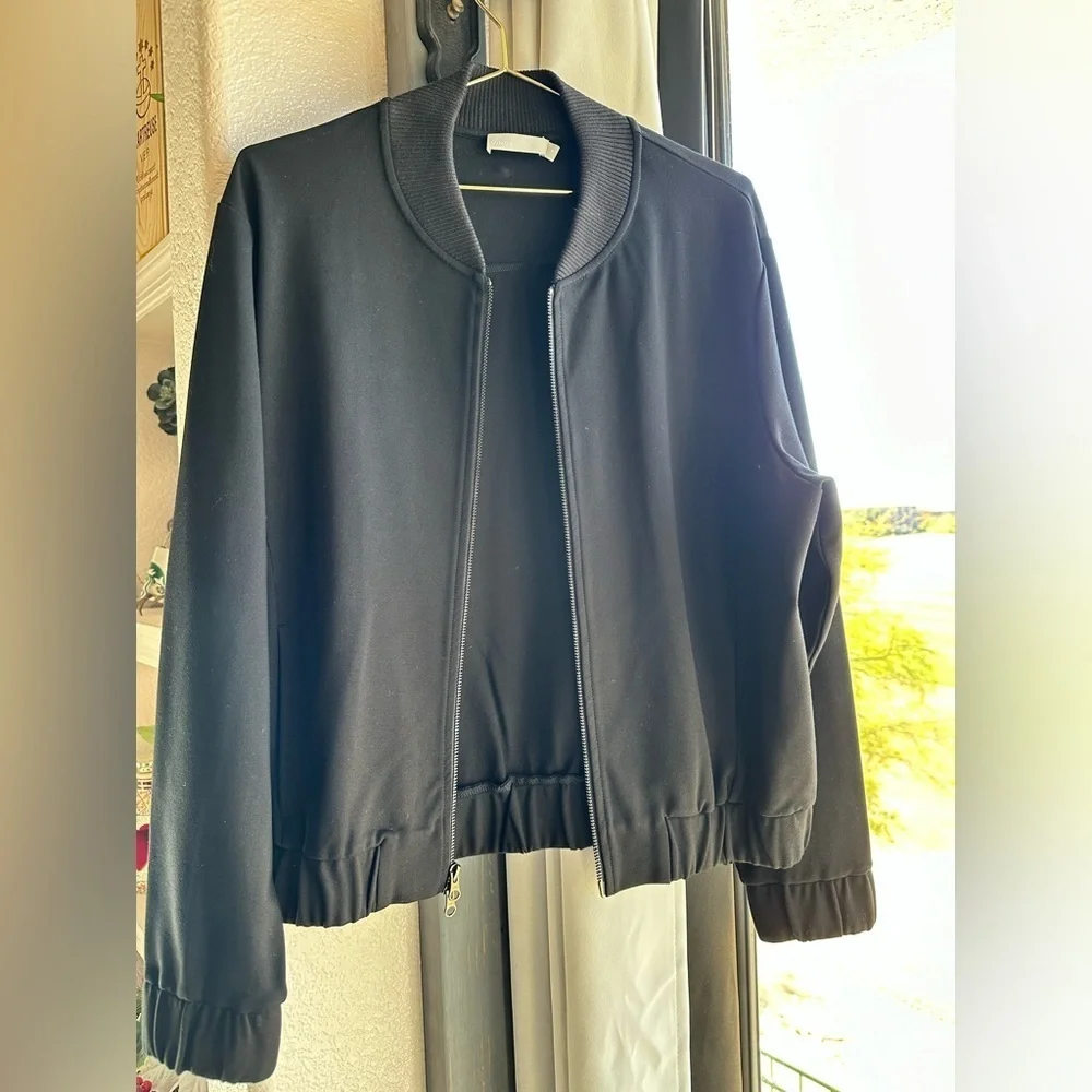 Vince Black Bomber Jacket Size M (Unisex) - Picture 6 of 14
